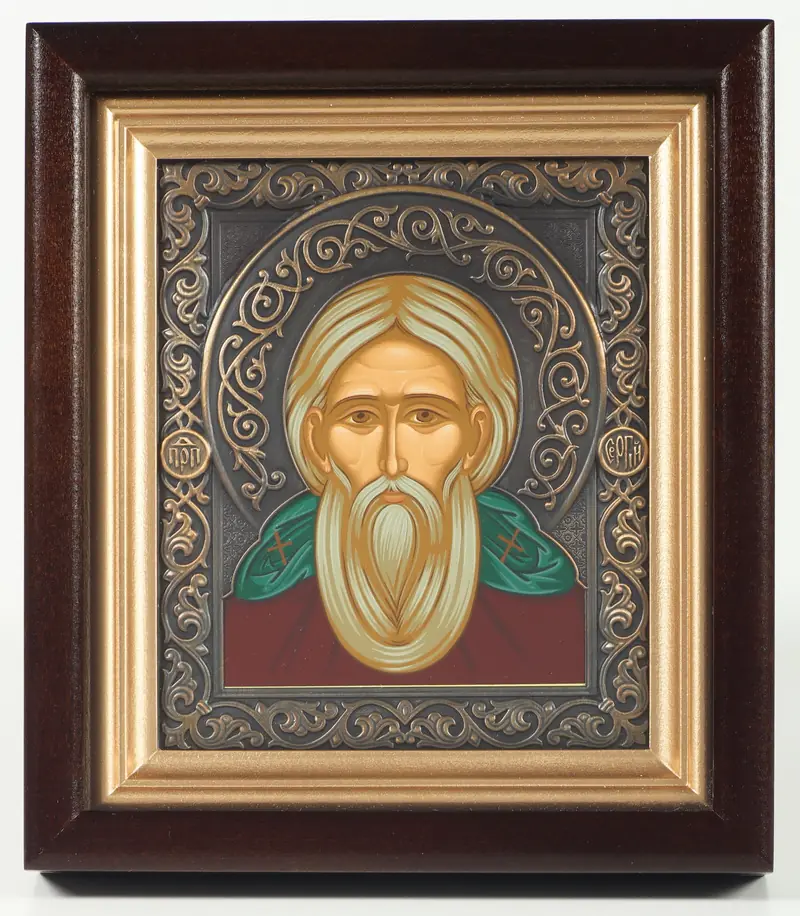 ხატი კიოტში 12×14 რთული №2 ტემპერა, პატინირებული მოჭედილობა სერგი რადონეჟელი