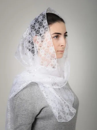 Scarf-cape guipure for church 1,7×0,35