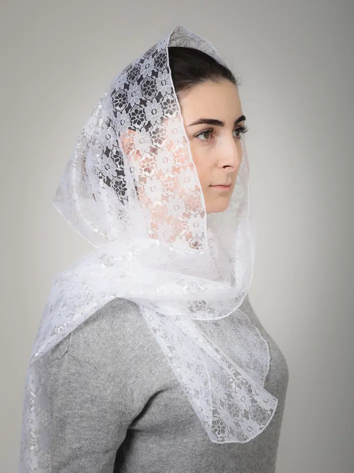 Scarf-cape guipure for church 1,7×0,35