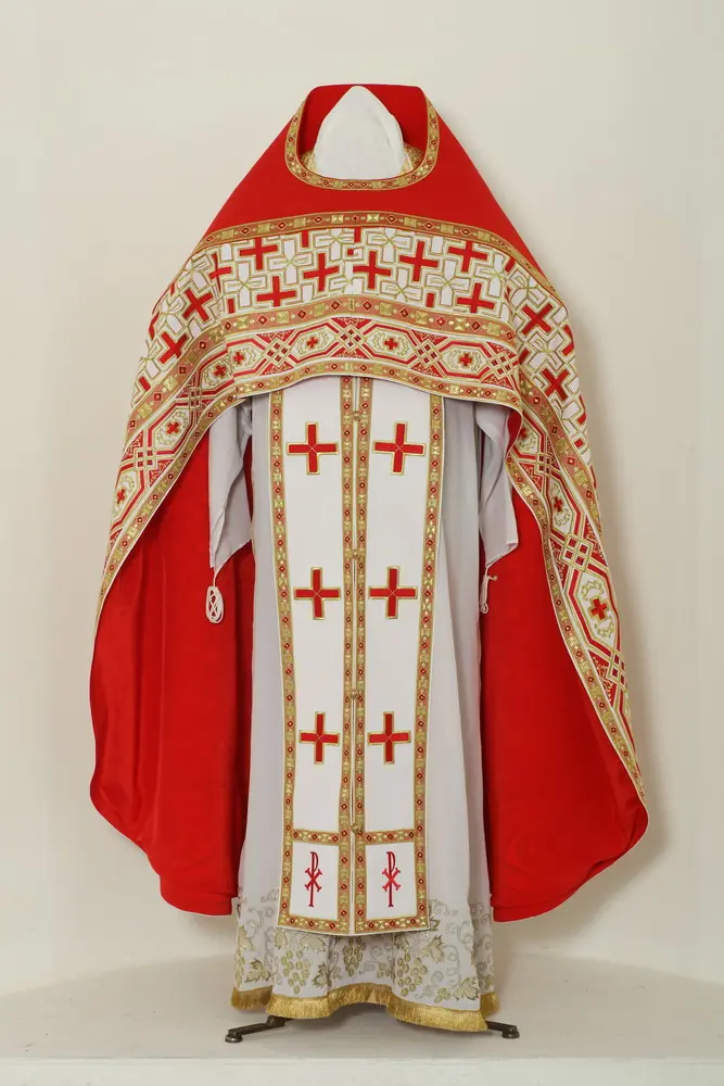 Priest's vestment №51 fabric gabardine machine-embroidered
