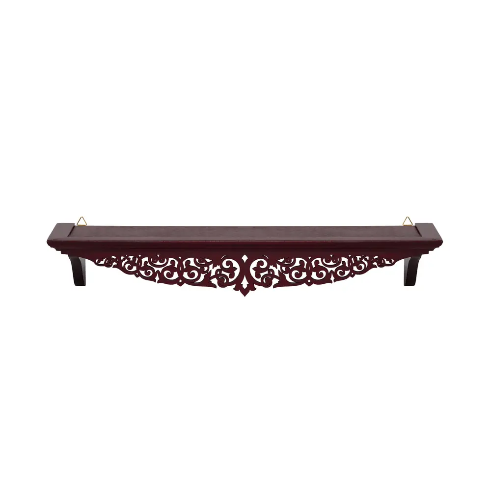 Icon shelf straight №50-1 with carved with valance