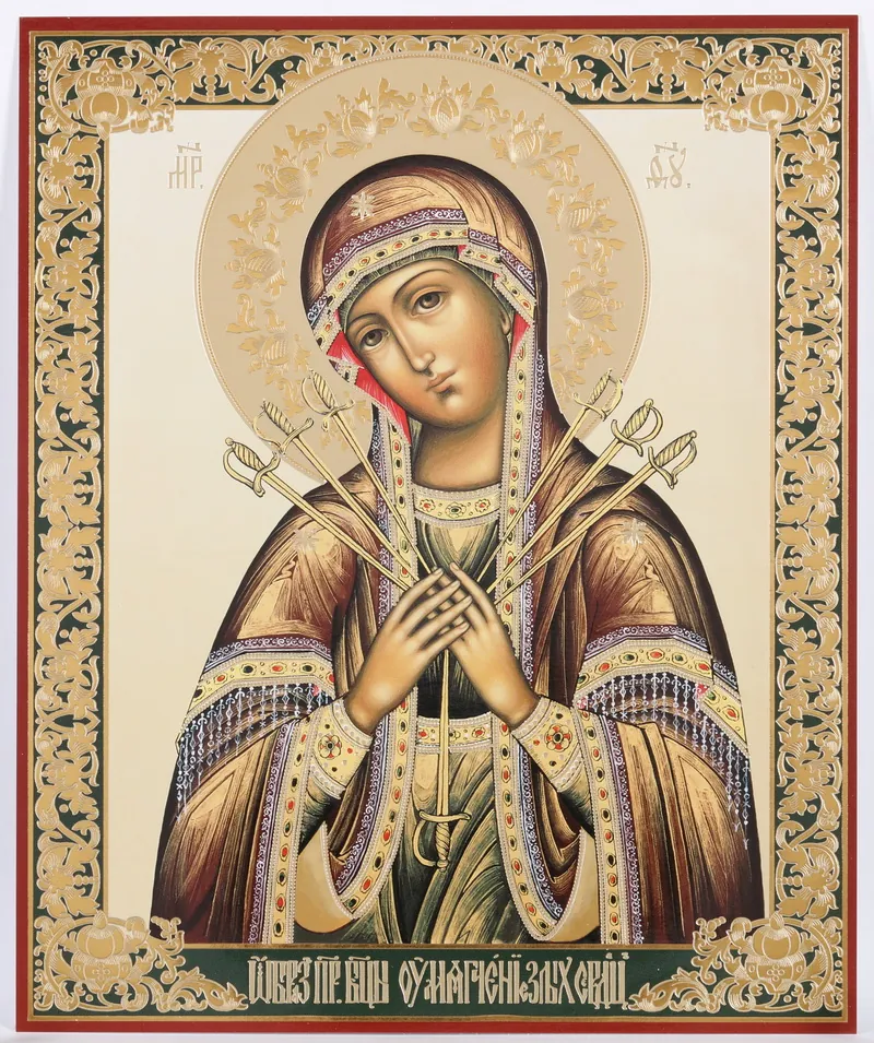 Icon on hardboard №1 18×24 double embossing Softener of Evil Hearts 01
