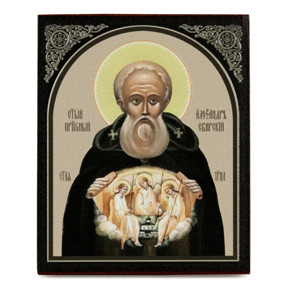 Icon on board 9×11 3D print, varnish Alexander of Svir 2