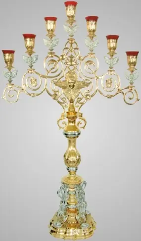 Processional seven-branched candlestick №7 gilding / nickel