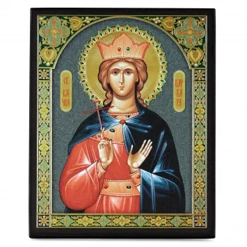 Icon on board 13×15 3D print, varnish Barbara 7