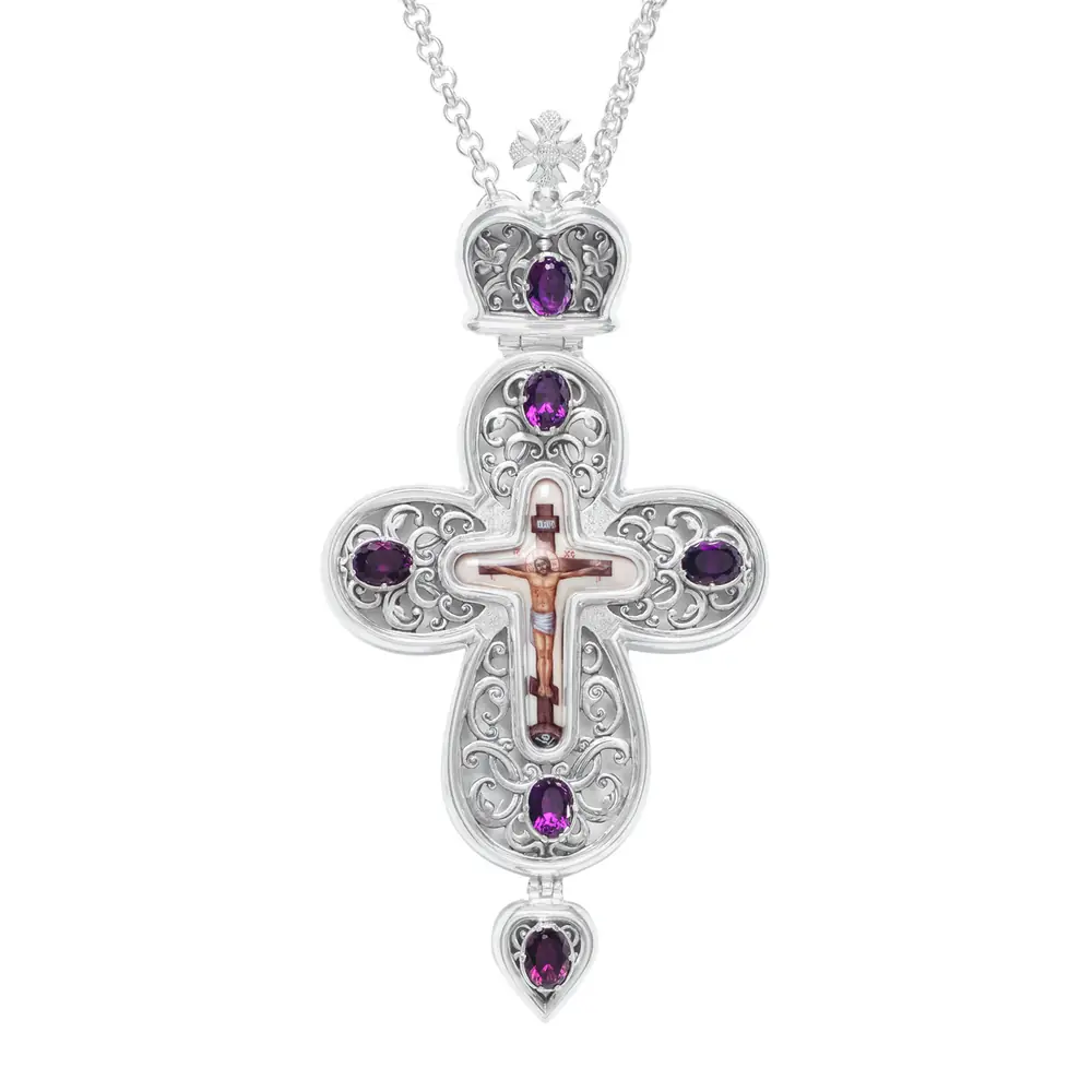 Pectoral cross №141 silver