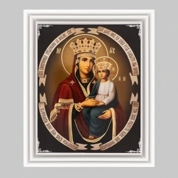 Icon in wooden frame №3 11×13 (white) double embossing Surety of Sinners 4
