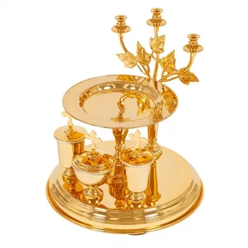 Vigil dish small gilding (with nickel silver insert)