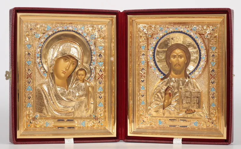 Wedding icon №5A gilding Saviour-Kazan Mother of God