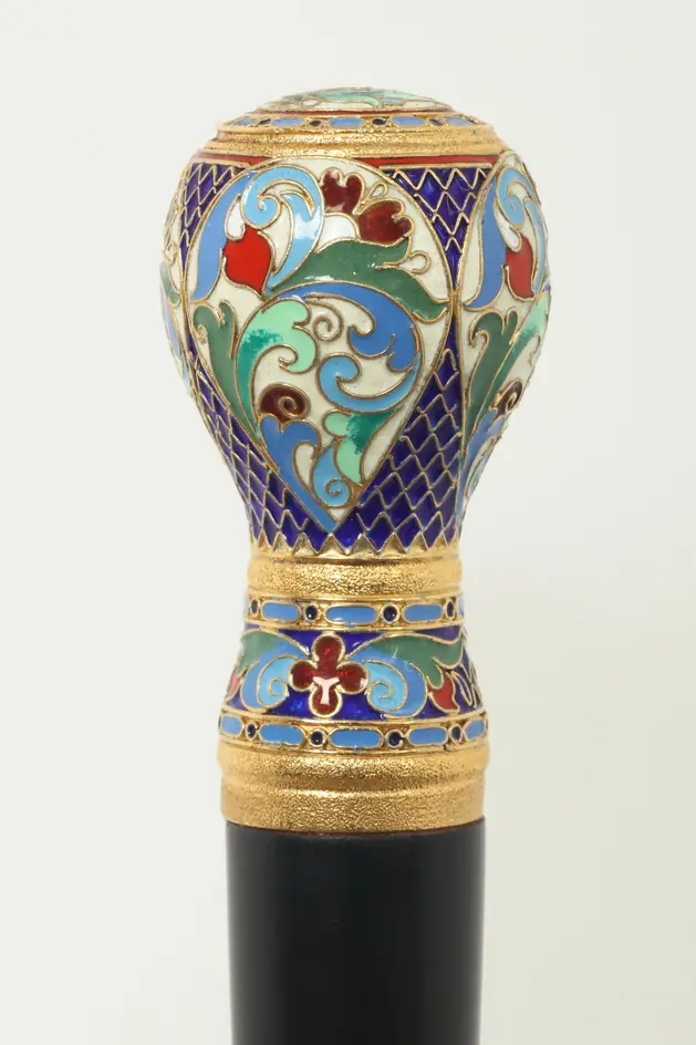 Staff №18 one-piece silver filigree, enamel / gilding