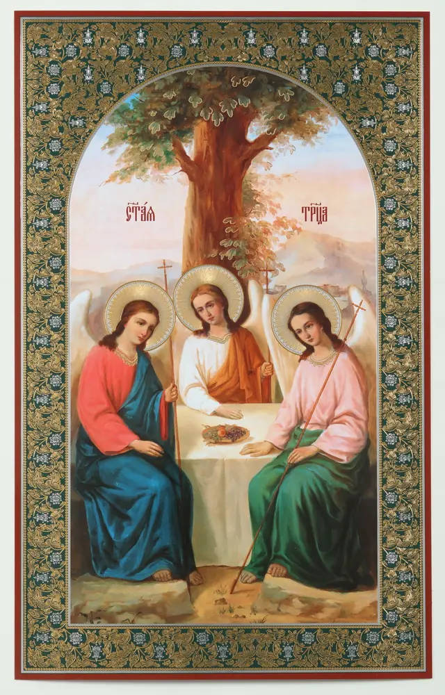 Icon on hardboard №1 30×40 double embossing Trinity 3