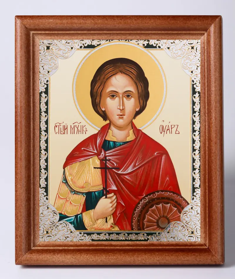 Icon in wooden frame 11×13 Name Day set, double embossing Uar 2