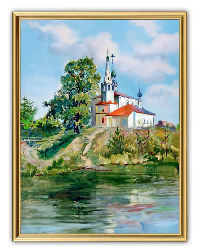 ნახატი 30×40, მოცულობითი ბეჭდვა პლასტიკზე, მოოქროვილ ჩარჩოში №8