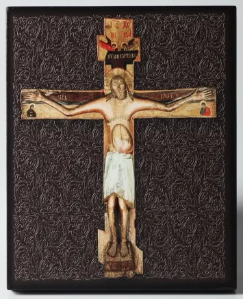Icon on board 13×15 3D print, varnish Life-giving Cross of the Lord 2