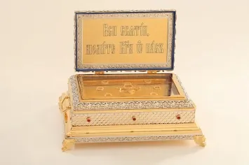 Reliquary ark for holy relics №37 gilding nickel