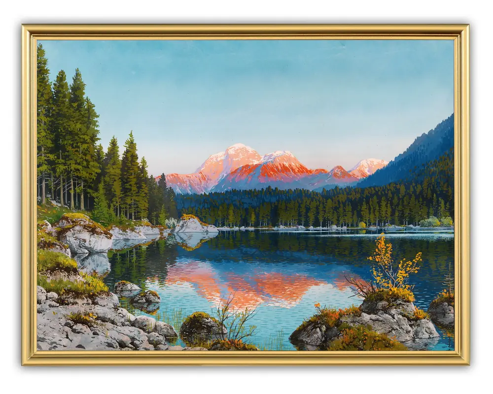 Picture 30×40, 3D print on plastic, in gilded frame №36