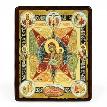 Icon on board 12,5×16,5 3D print, varnish Unburnt Bush 2