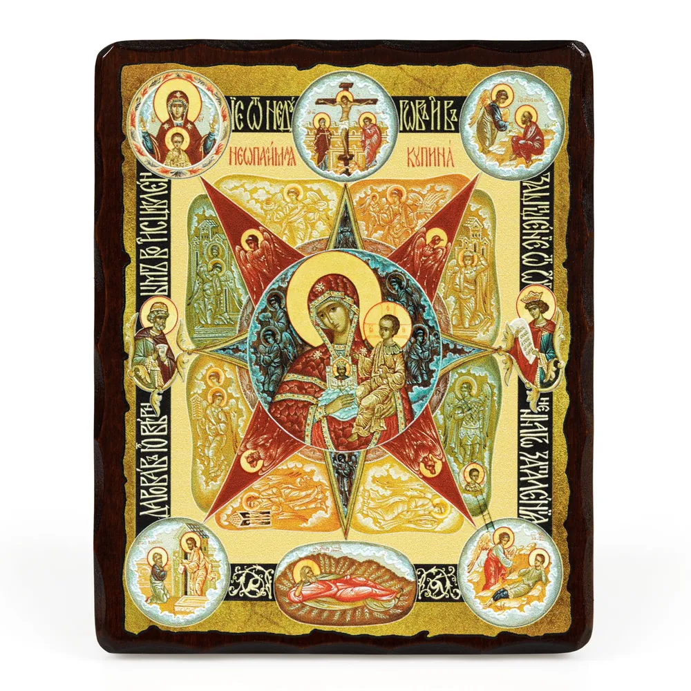Icon on board 12,5×16,5 3D print, varnish Unburnt Bush 2
