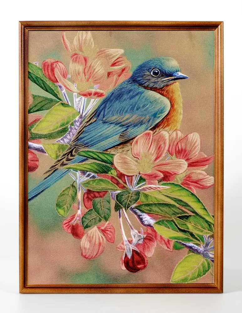 Picture 30×40 print on canvas “Gold-look” in brown frame №5