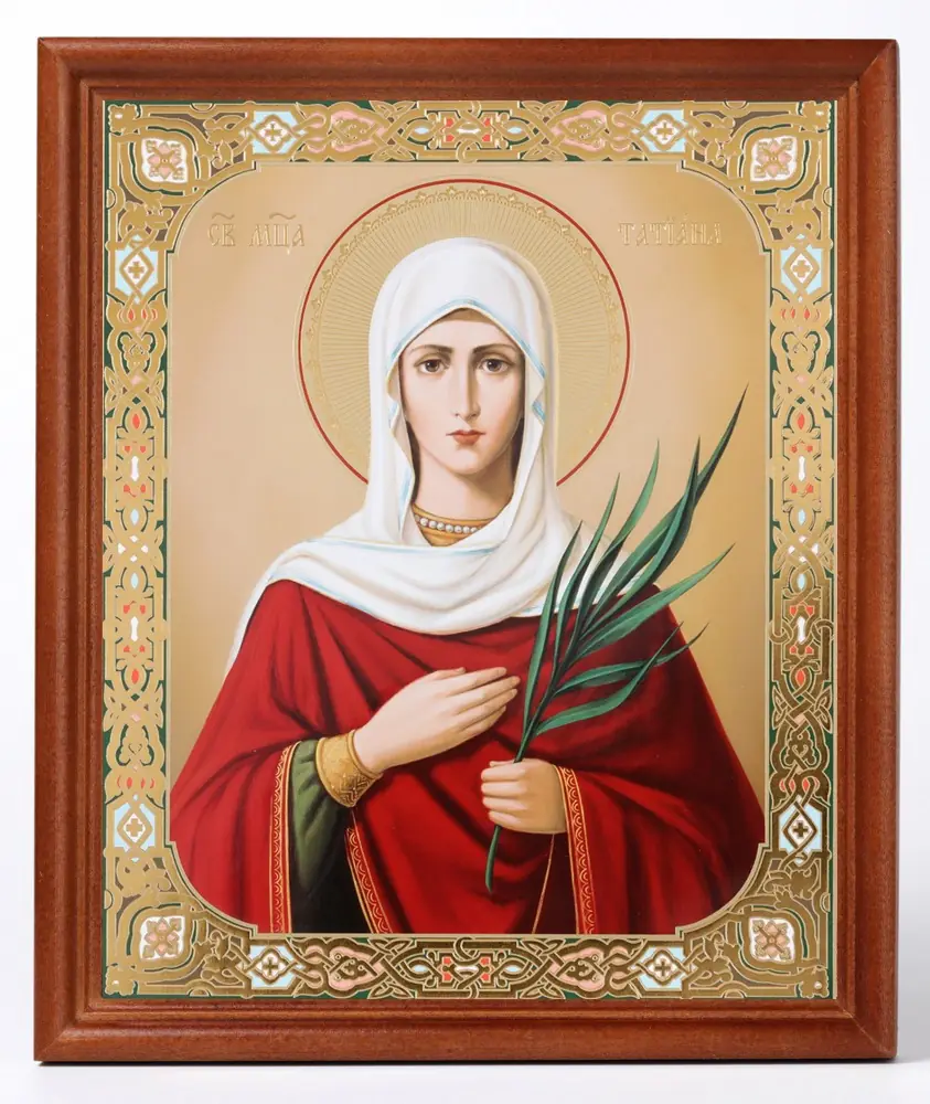 Icon in wooden frame №1 18×24 double embossing Tatiana St of Rome, virgin, Martyr (2)