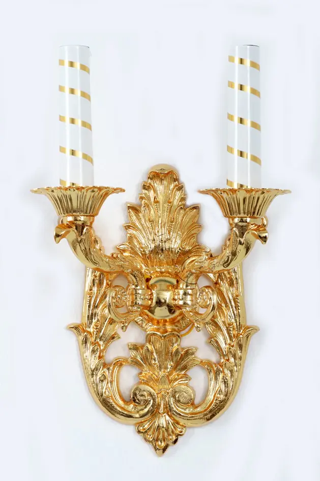 Vigil lamp 2 candles large gilding