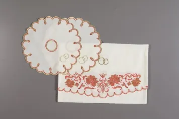 Wedding towel embroidered and holders №3
