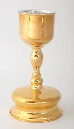 Chalice 0.5 l brass / gilding / silver insert