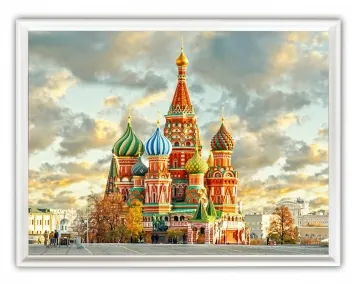 Картина 30х40, объемная печать на пластике, в белой рамке №56