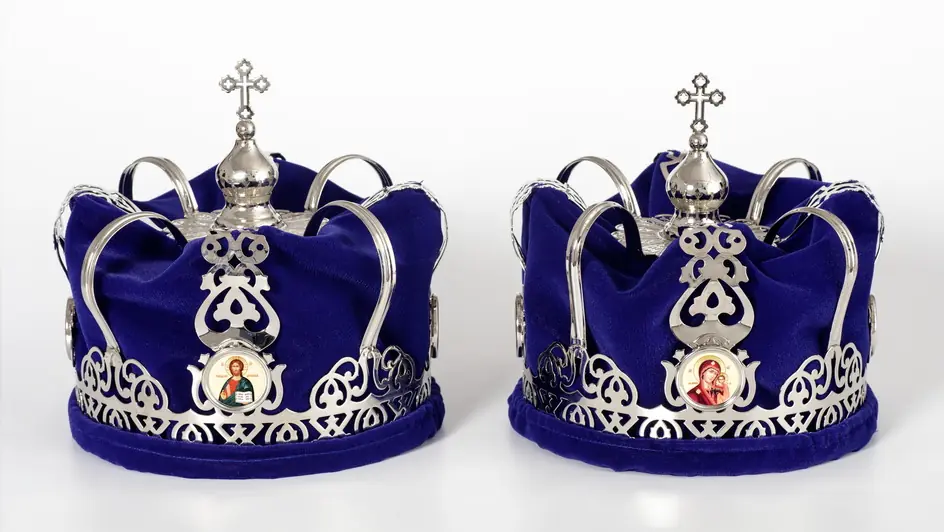 Crowns №2 brass nickel (pair)