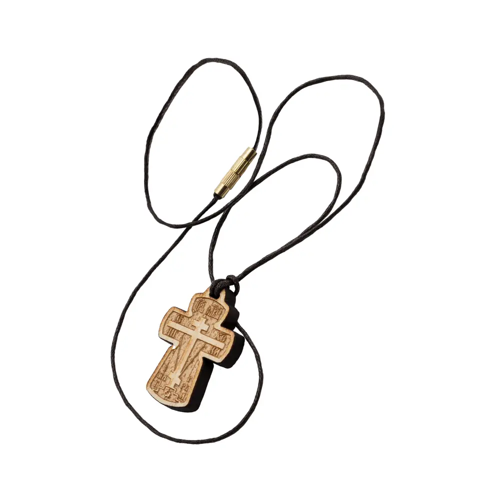 Wooden cross on cotton thread women's (maple)