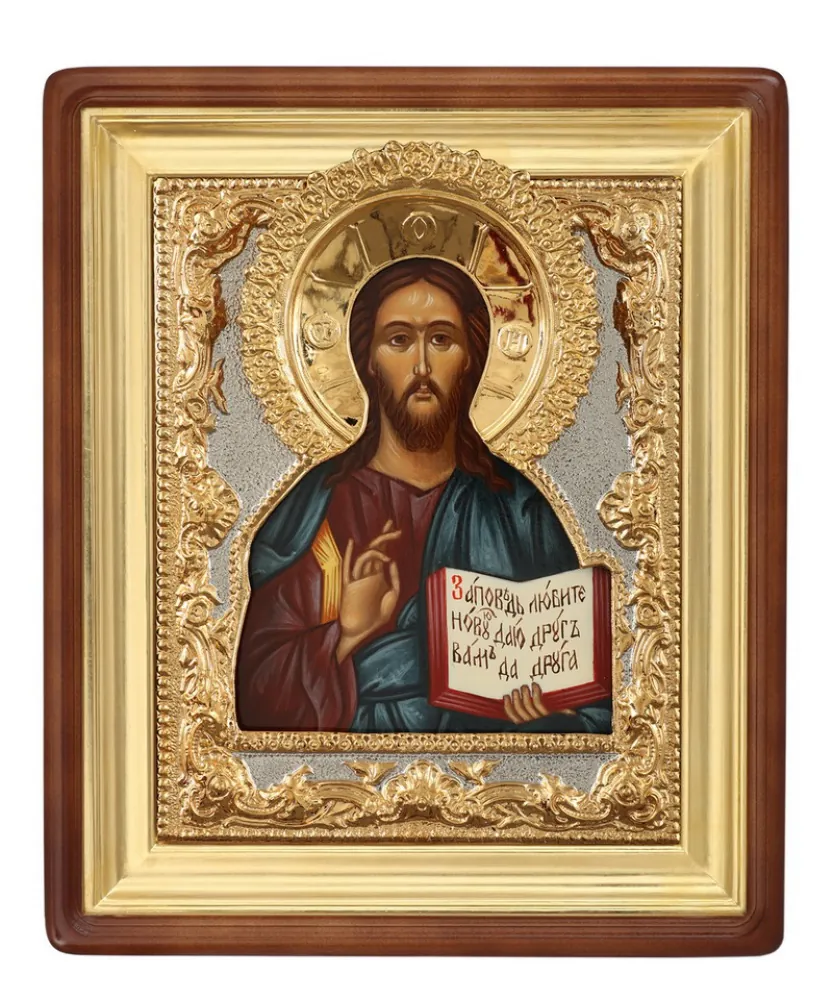 ფერწერული ხატი კიოტში 18×24 ზეთი, მოჭედილობა №92, კიოტი №1 მაცხოვარი