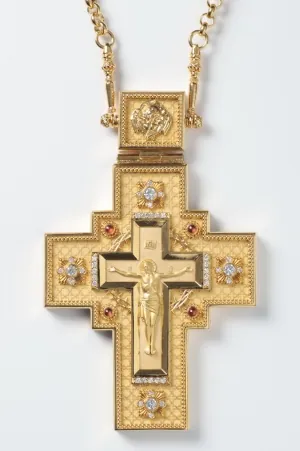 Pectoral cross №1100 jubilee, electroforming / gilding