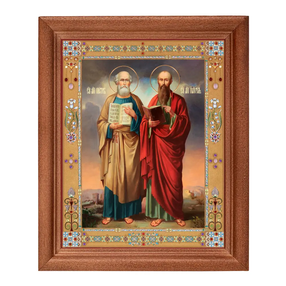 Icon in wooden frame №1 11×13 double embossing Peter Paul 5