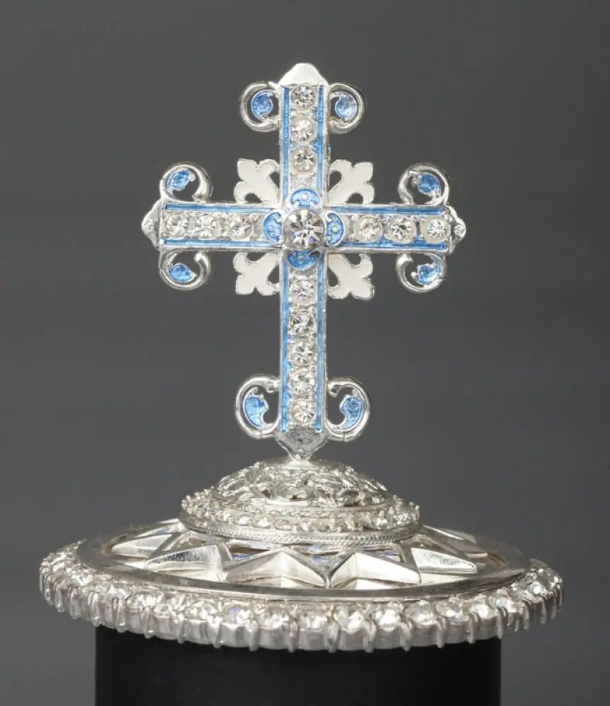 Mitre cross №5 enamel / silver plating