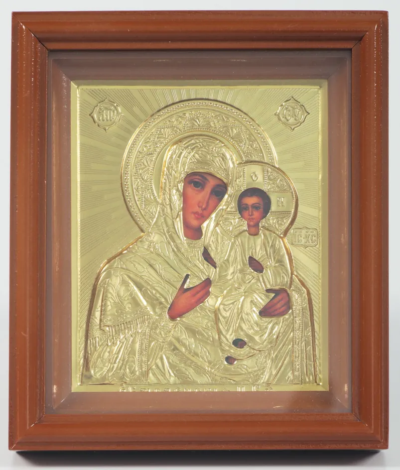 Icon in icon case 11×13 3D riza Smolensk Mother of God