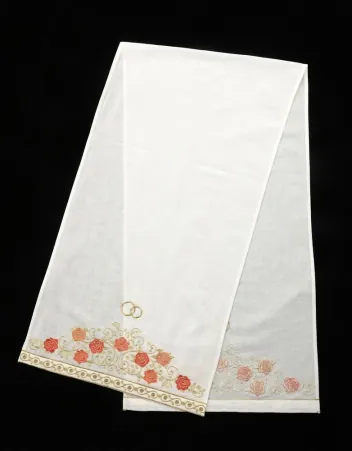 Wedding towel machine embroidery №2