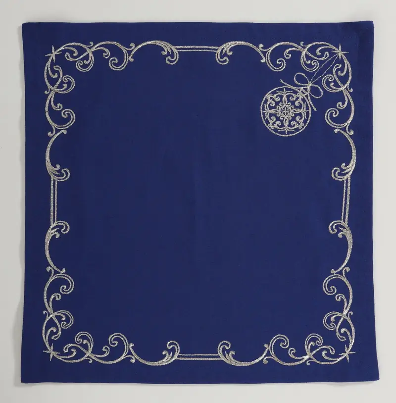 Embroidered church Christmas napkin silk thread №13