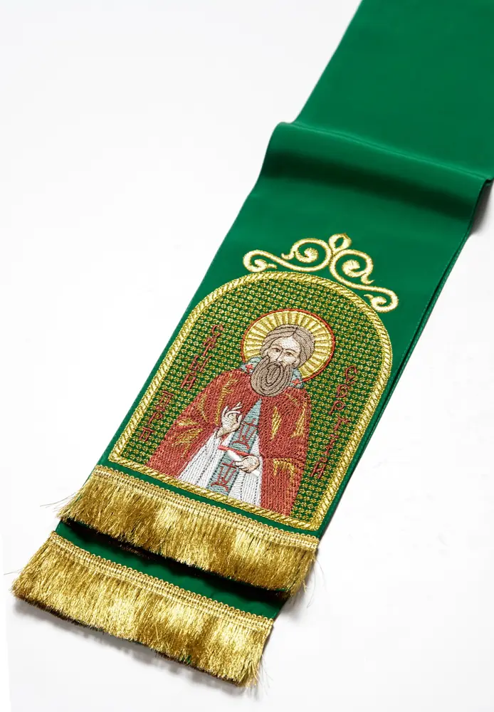 Gospel bookmark silk №17 icon machine embroidery
