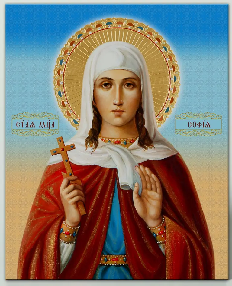 Icon on board 13×15 3D print, varnish Sophia