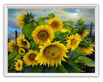 Picture 30×40, 3D print on plastic, in white frame №35