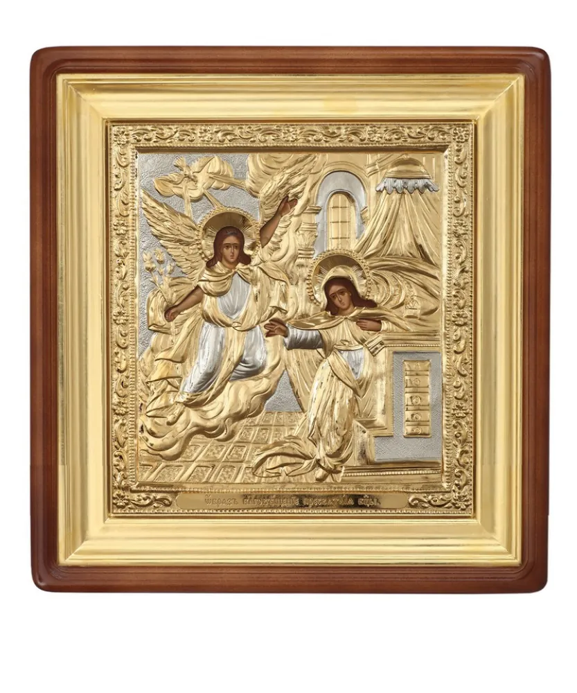 ფერწერული ხატი კიოტში 30×40 ზეთი, მოჭედილობა №223, კიოტი №1 ხარება