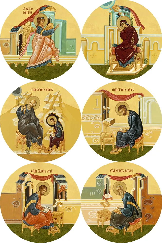 Icons 30×30, MDF, round (set 6 pcs) Royal Doors icon-painted №2