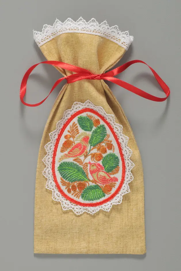 Easter pouch machine embroidery №3 13×25 №1