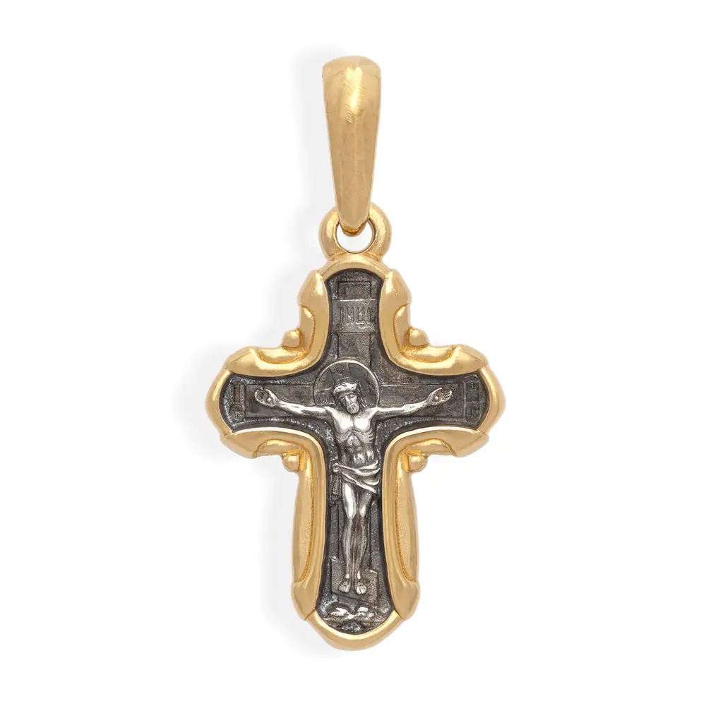 Neck cross №85 silver / gilding
