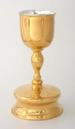 Chalice 1.0 l brass / gilding, silver insert
