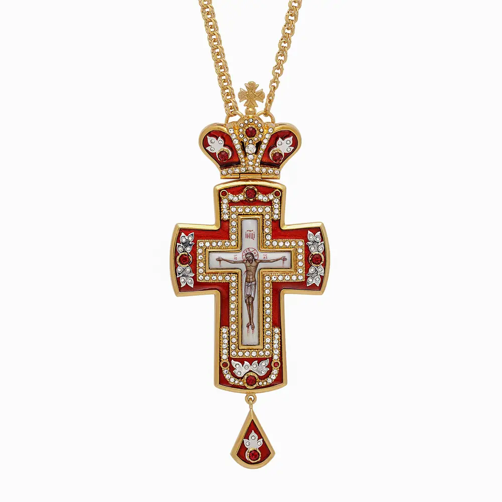 Pectoral cross №161 enamel / gilding