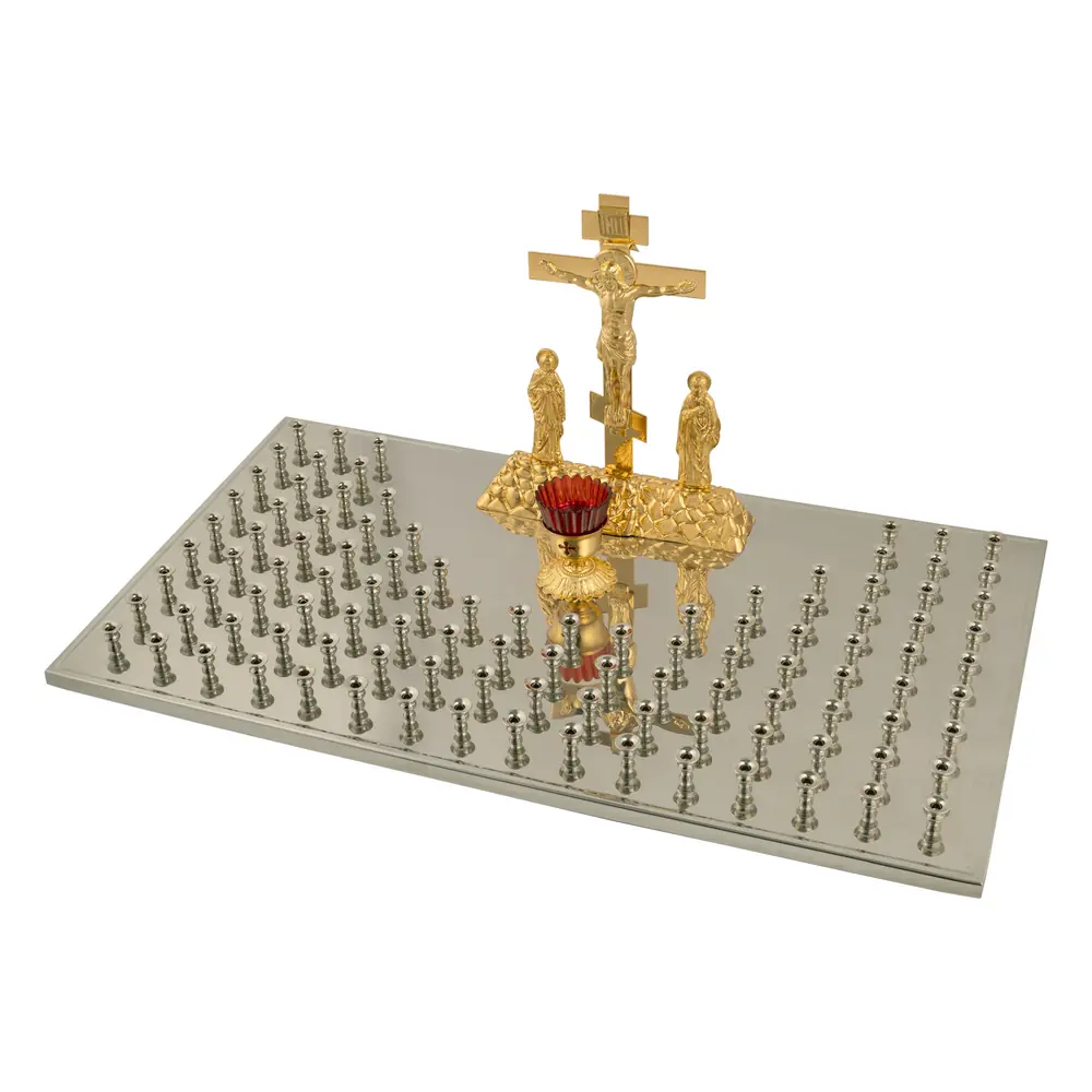 Lid memorial table 106 candles stainless steel partial gilding