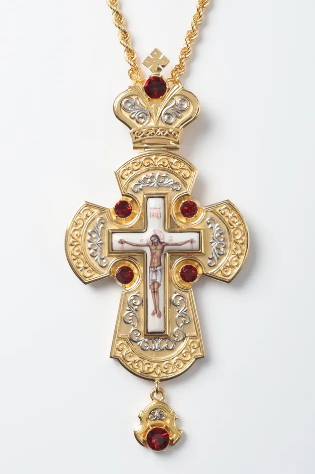 Pectoral cross №64 / gilding / silver