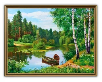 Picture 30×40, 3D print on plastic, in brown frame №43