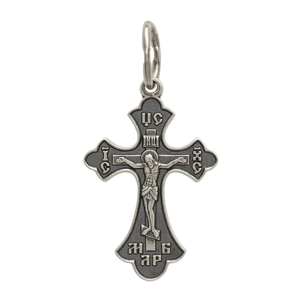 Neck cross №69 stamped silver